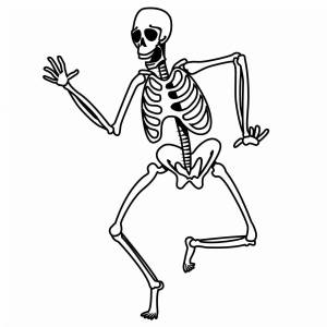 Раскраска скелет для детей #5 #495809