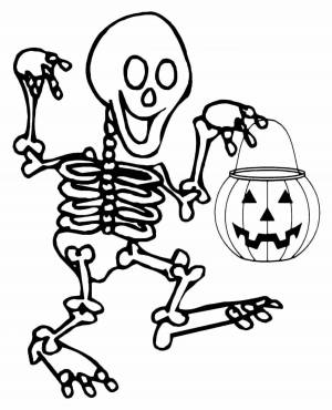 Раскраска скелет для детей #8 #495812
