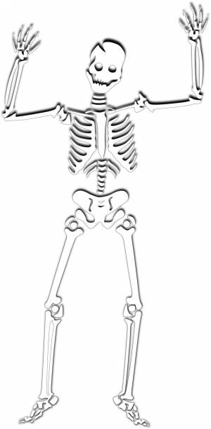 Раскраска скелет для детей #12 #495816