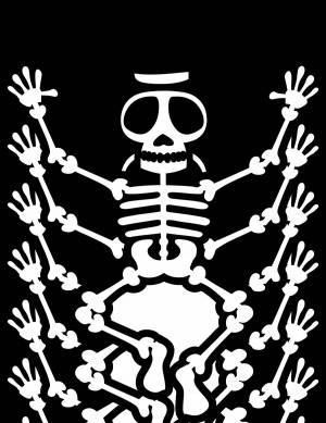Раскраска скелет для детей #16 #495820