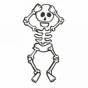 Раскраска скелет для детей #26 #495830