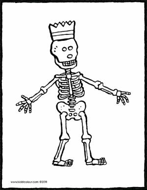 Раскраска скелет для детей #31 #495835