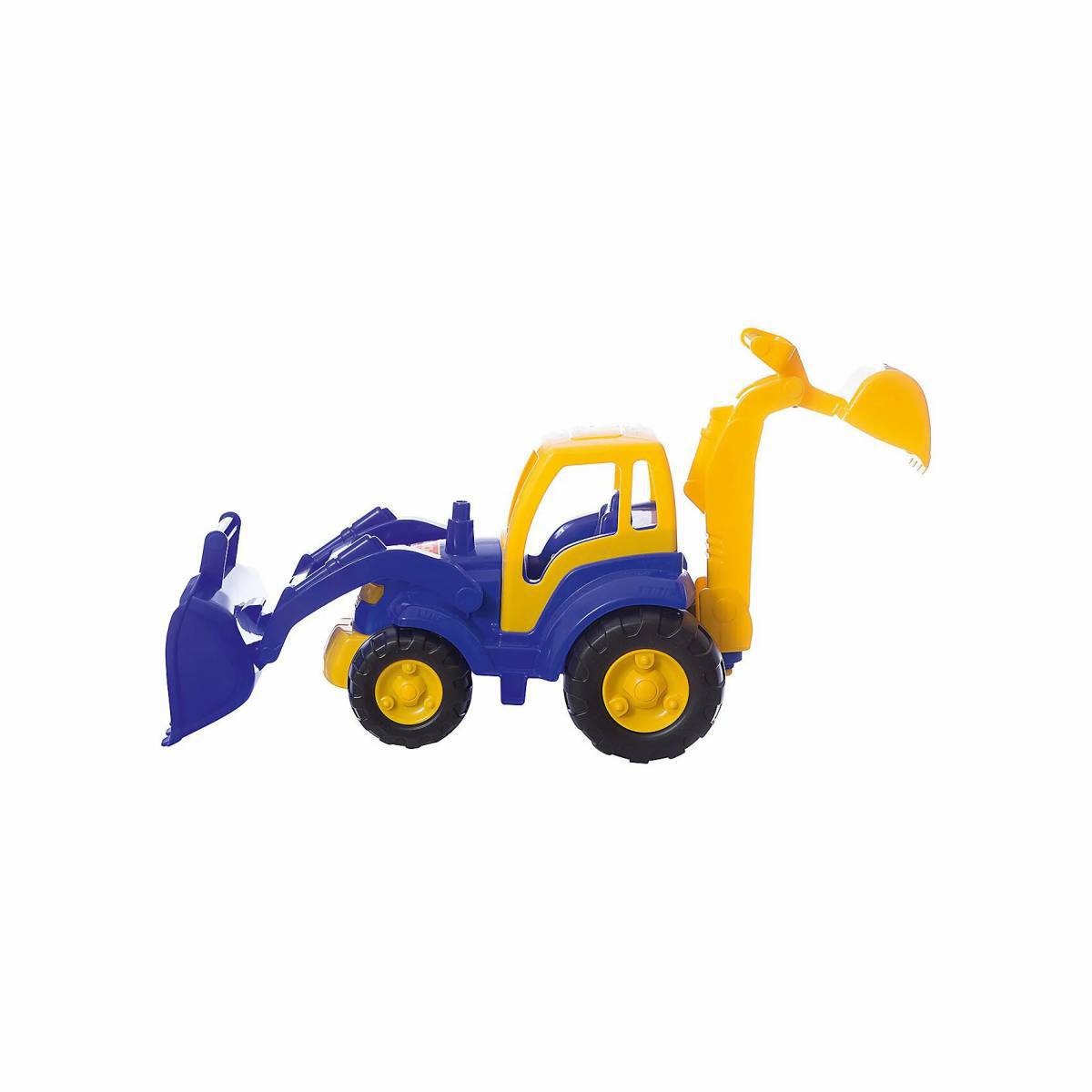 Синий трактор с ковшом #14
