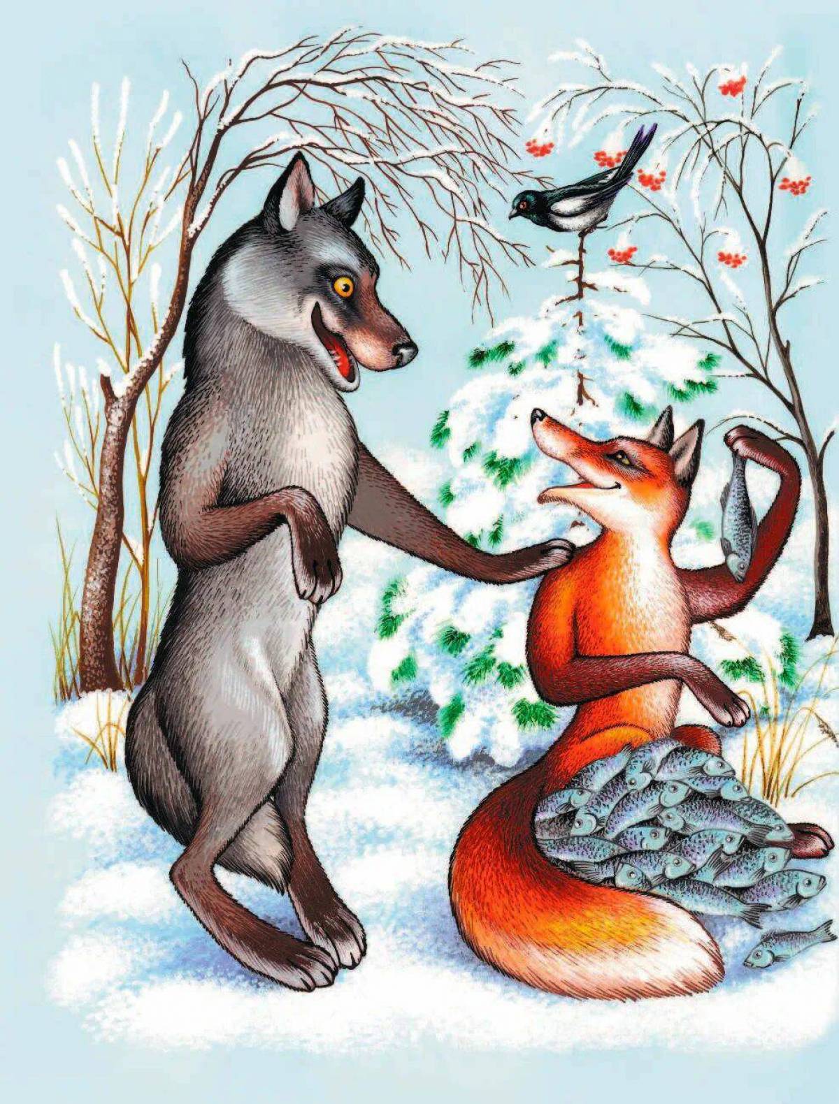 Сказка лиса и волк #6
