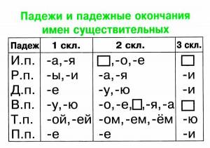 Раскраска склонение имен существительных 3 класс #23 #496106