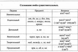 Раскраска склонение имен существительных 3 класс #30 #496113