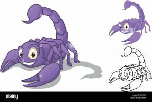 Раскраска скорпион для детей #27 #496508
