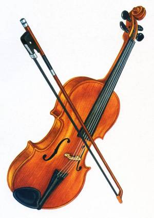 Раскраска скрипка для детей #5 #496812
