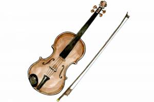 Раскраска скрипка для детей #13 #496820
