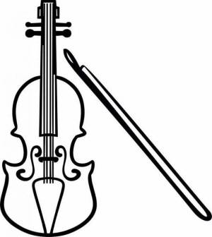 Раскраска скрипка для детей #14 #496821