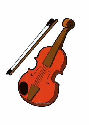 Раскраска скрипка для детей #29 #496836