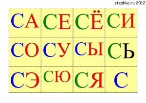 Раскраска слоги для дошкольников #27 #497776