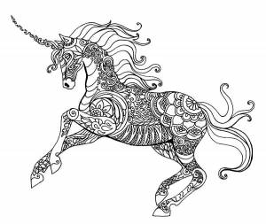 Раскраска сложная лошадь #18 #498113