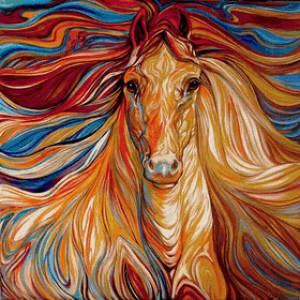 Раскраска сложная лошадь #23 #498118
