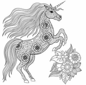 Раскраска сложная лошадь #28 #498123
