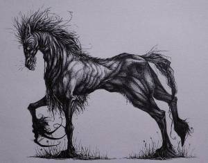 Раскраска сложная лошадь #32 #498127
