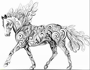 Раскраска сложная лошадь #37 #498132