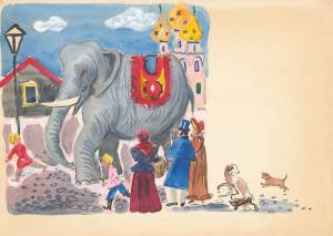 Раскраска слон и моська #10 #498618