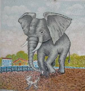 Раскраска слон и моська #11 #498619