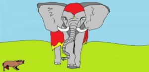 Раскраска слон и моська #15 #498623