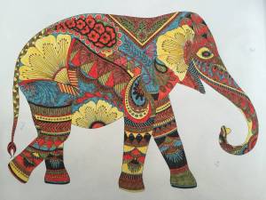 Раскраска слон индийский #2 #498649