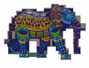 Раскраска слон индийский #3 #498650