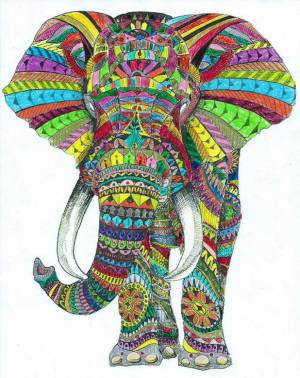 Раскраска слон индийский #6 #498653