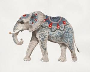 Раскраска слон индийский #32 #498679