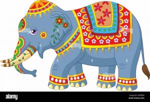 Раскраска слон индийский для детей #1 #498685