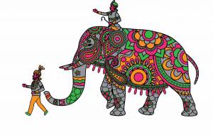 Раскраска слон индийский для детей #6 #498690
