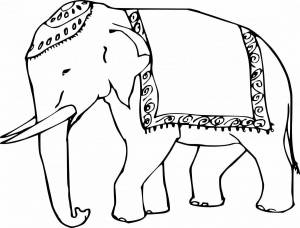 Раскраска слон индийский для детей #8 #498692