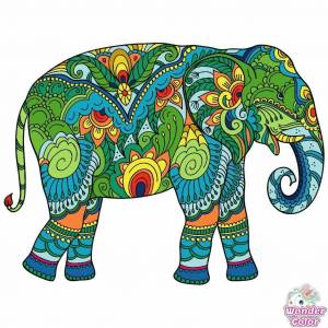 Раскраска слон индийский для детей #9 #498693