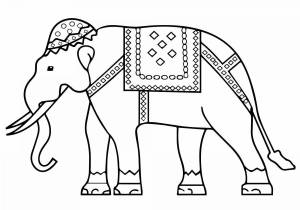 Раскраска слон индийский для детей #10 #498694
