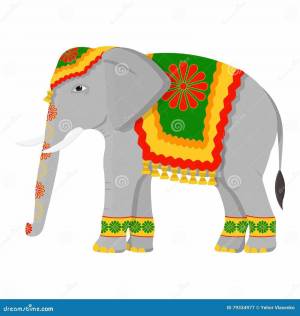 Раскраска слон индийский для детей #13 #498697