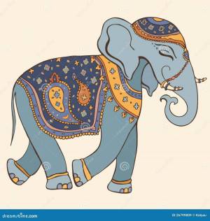 Раскраска слон индийский для детей #14 #498698