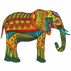 Раскраска слон индийский для детей #21 #498705