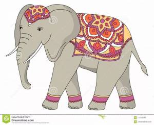 Раскраска слон индийский для детей #23 #498707
