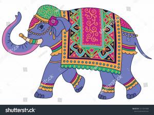 Раскраска слон индийский для детей #32 #498716