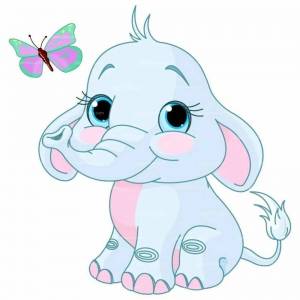 Раскраска слоненок для детей #9 #498729