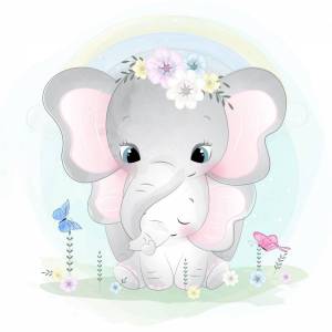 Раскраска слоненок для детей #15 #498735