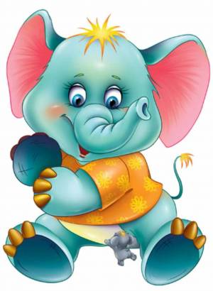 Раскраска слоненок для детей #21 #498741