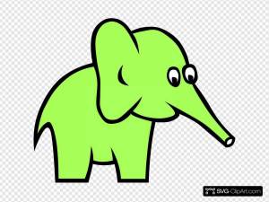 Раскраска слоник зеленый #1 #498757