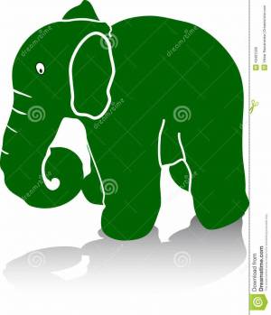 Раскраска слоник зеленый #5 #498761