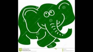 Раскраска слоник зеленый #8 #498764