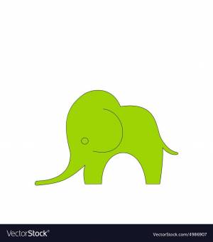 Раскраска слоник зеленый #10 #498766