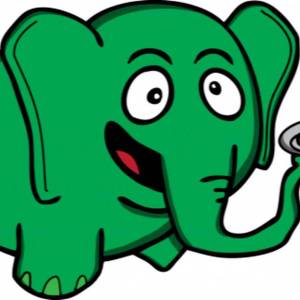 Раскраска слоник зеленый #14 #498770