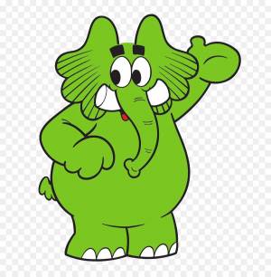 Раскраска слоник зеленый #15 #498771
