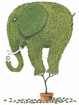 Раскраска слоник зеленый #25 #498781