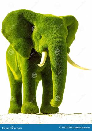 Раскраска слоник зеленый #36 #498792