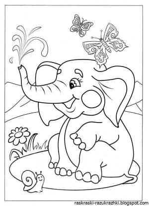 Раскраска слоника для детей 7 лет #7 #498801
